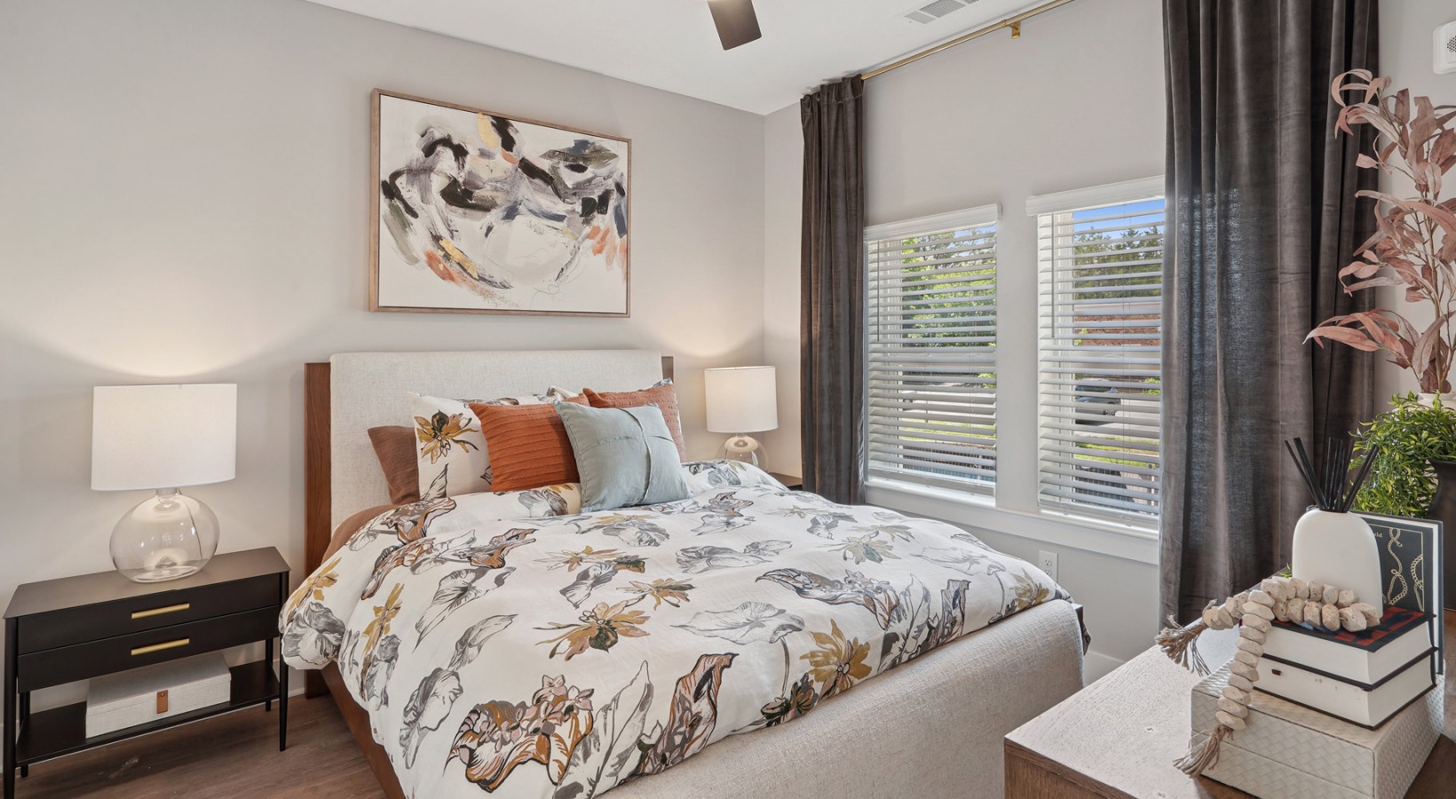 Open space living area with natural lighting